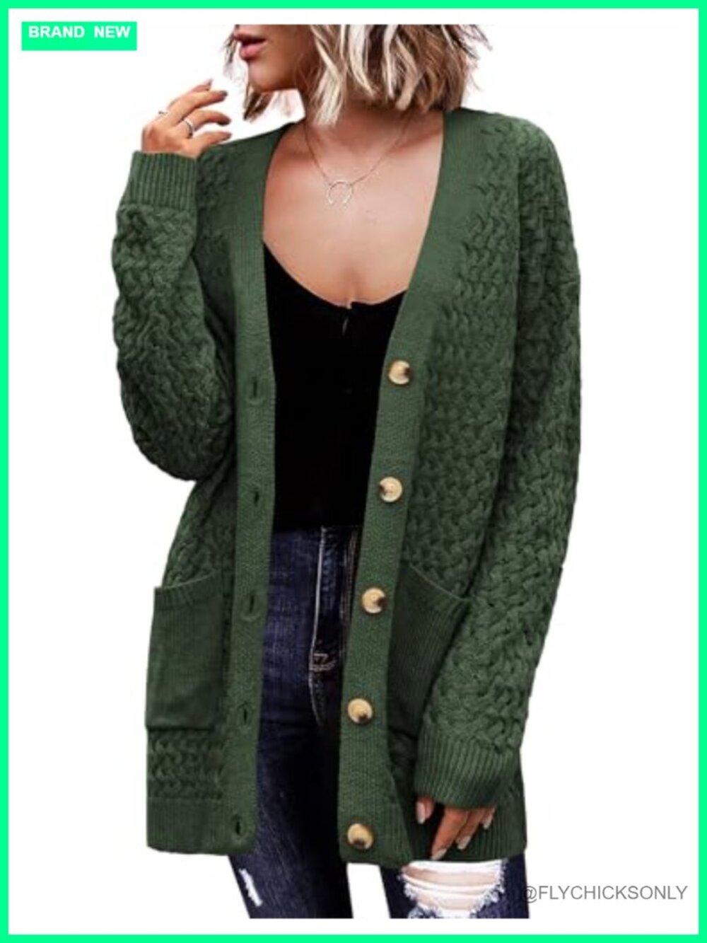 Zeagoo Cardigan Sweater Women Long Sleeve Button Down Fall Knit Top